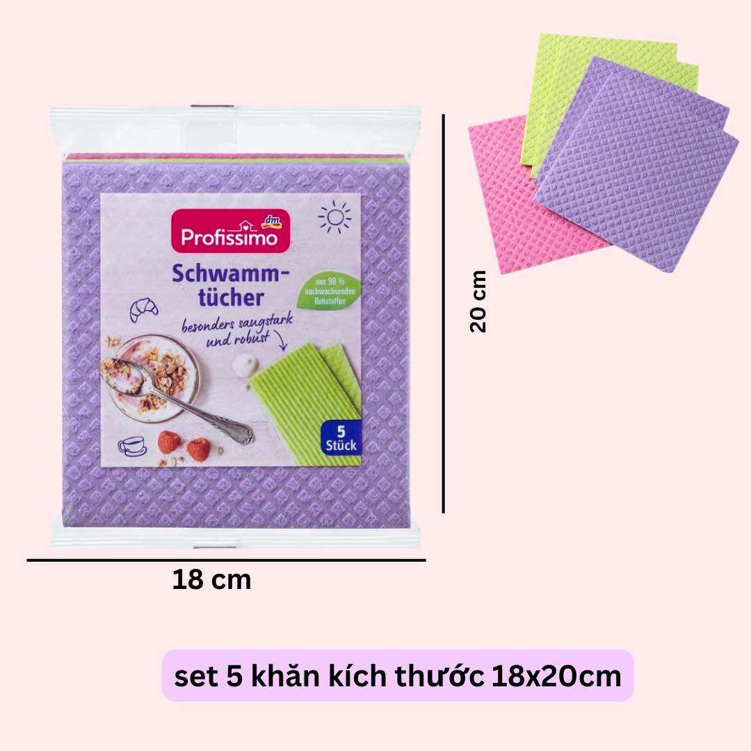 Khăn Lau Đa Năng Profissimo 5 miếng, nhập khẩu Đức