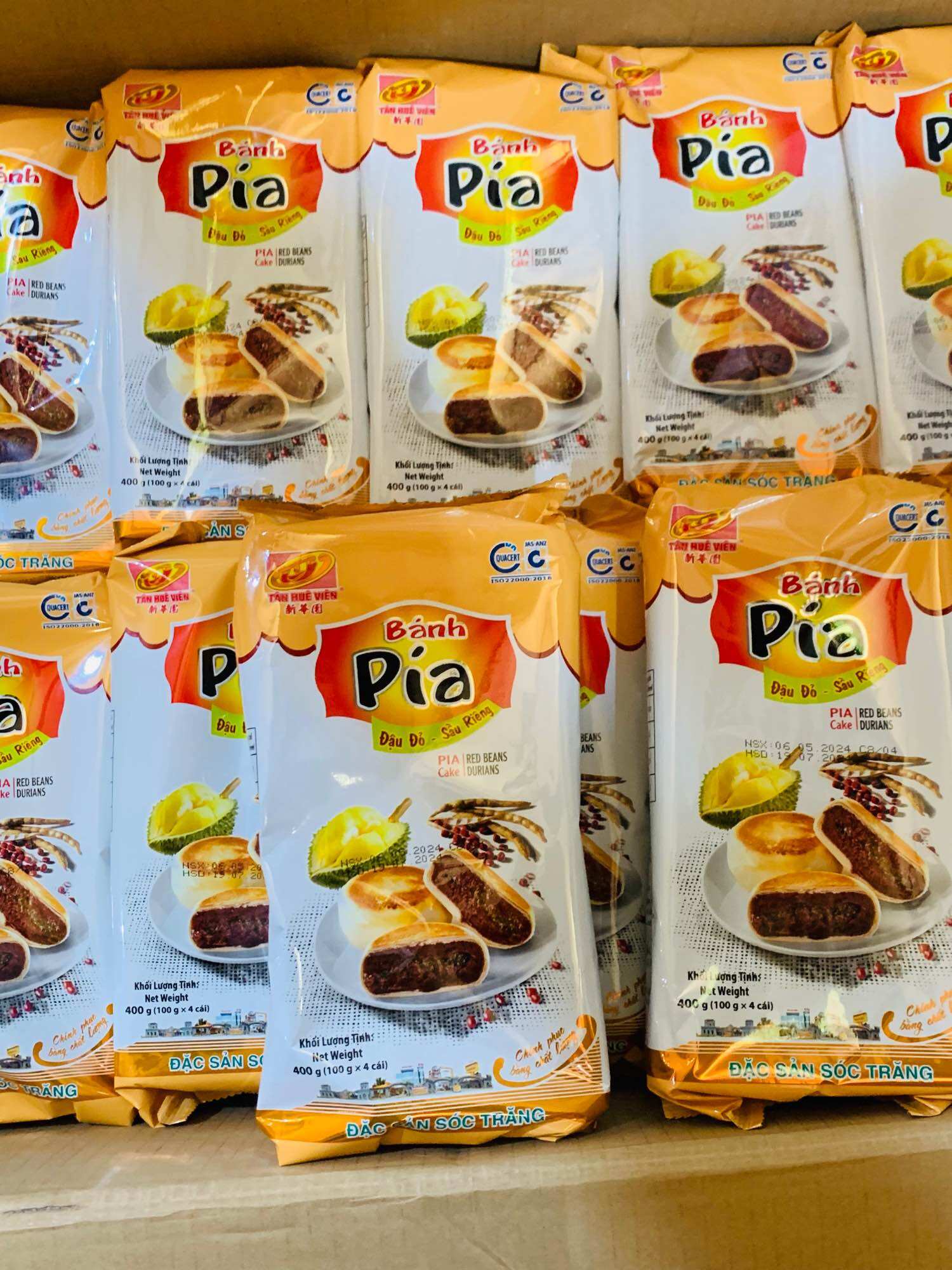Pía chay đậu đỏ Tân Huê Viên