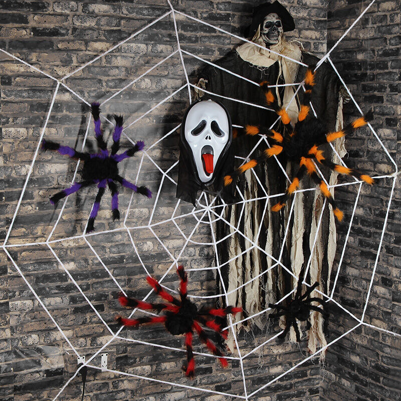 Đồ trang trí đạo cụ mạng nhện halloween đạo cụ bố trí cảnh tượng trường mẫu giáo nhện mô phỏng khủng bố quán bar nhà ma