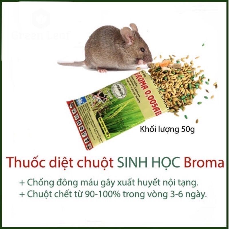 SÉC 10GÓI THUỐC CHUỘT SINH HỌC BROMA 0,05AB(50G)