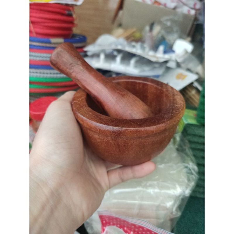 Bộ cối chày gỗ mini ( đường kính 7cm )