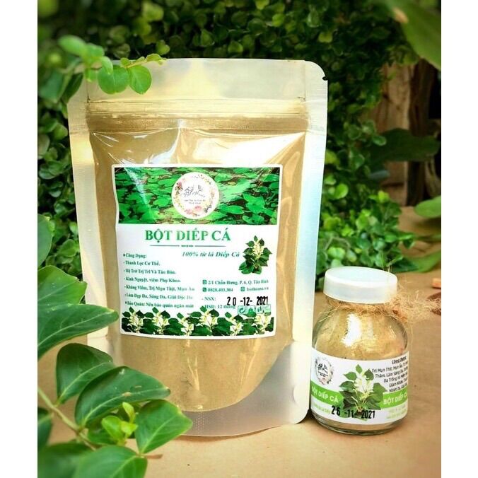 Bột đắp mặt nạ diếp cá hỗ trợ xẹp mụn ẩn dưới da: