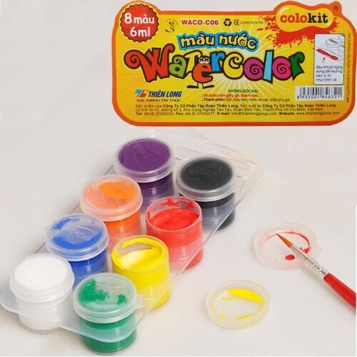 Màu nước Colokit WACO-C06 Vỉ 8 màu