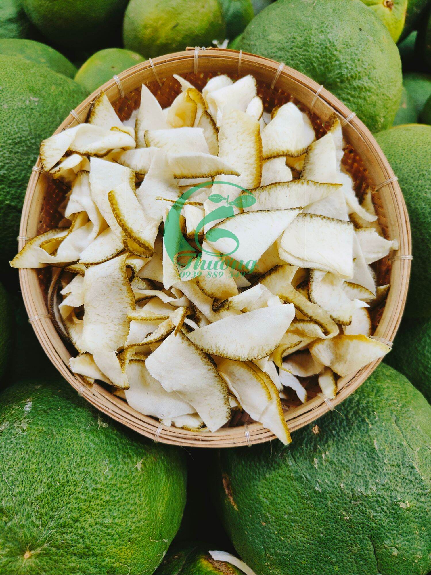 Vỏ bưởi sấy dẻo trắng