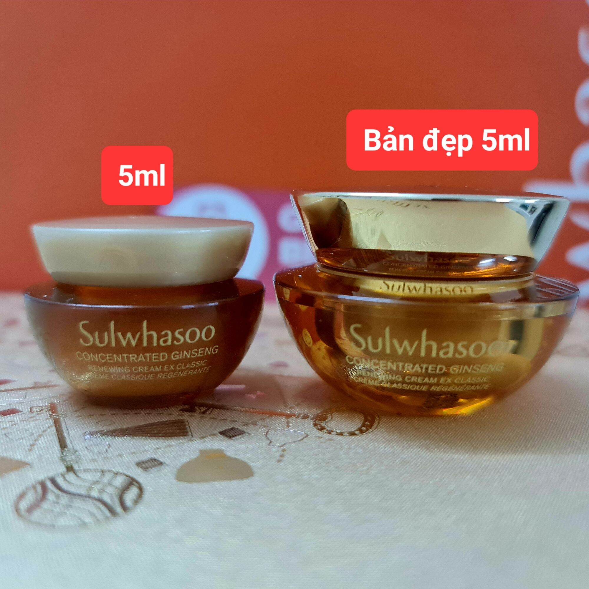 (Date2026)Kem dưỡng Nhân Sâm ngăn ngừa lão hóa Sulwhasoo Concentrated Ginseng Renewing Cream Ex (5ml)