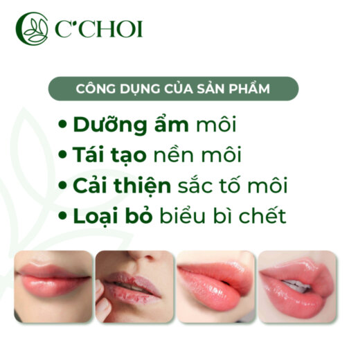 Son dưỡng môi Saffron Color C’Choi, màu cam pha lê