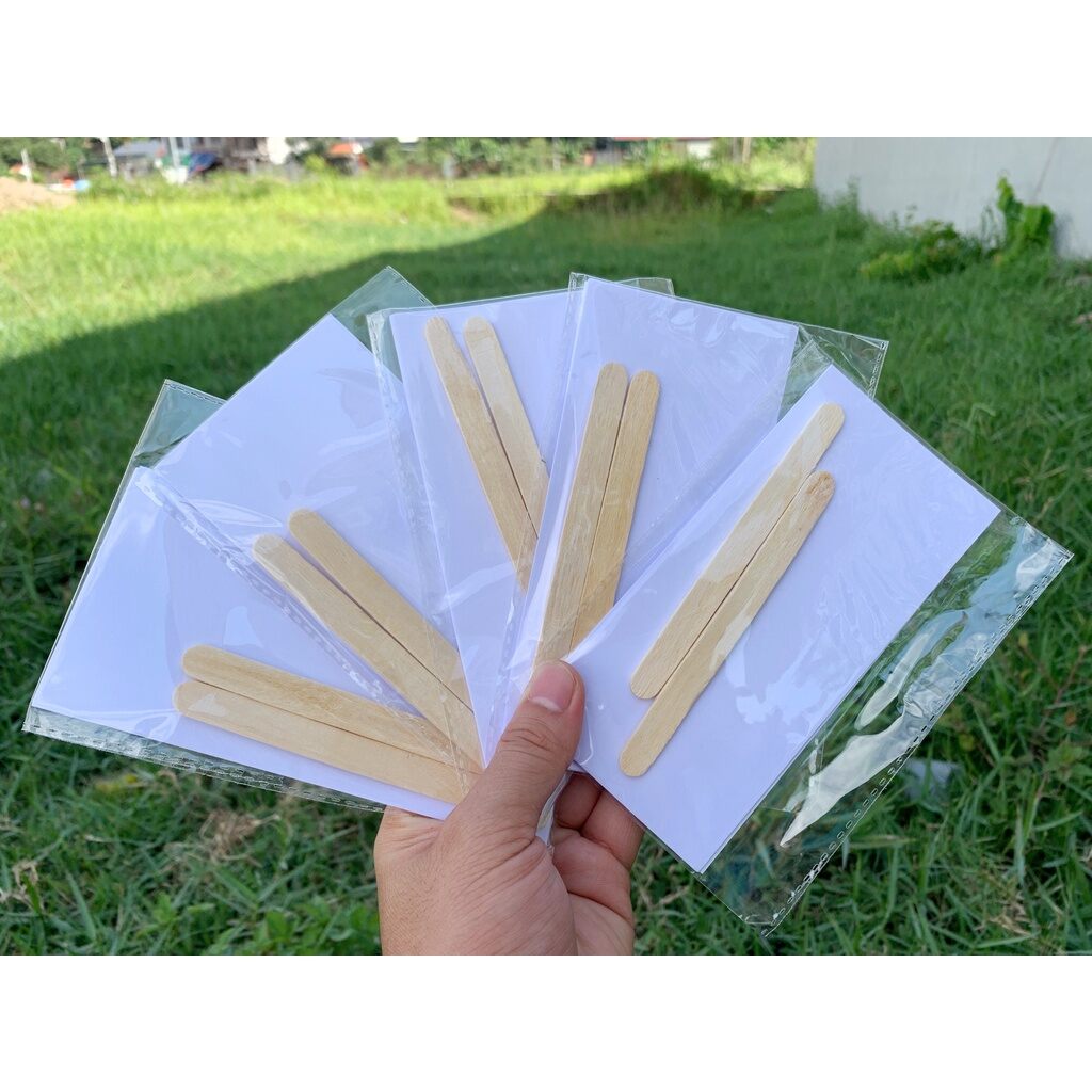 Sét 15 giấy và 2 que gạt was lông