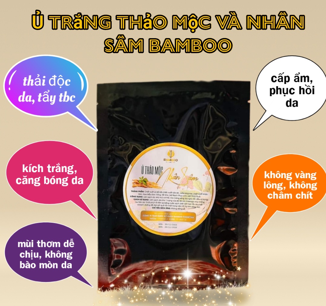 Ủ trắng nhân sâm bamboo phiên bản mới, kích trắng đa tầng