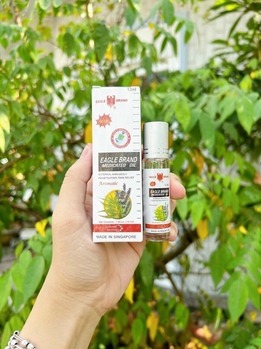 Dầu Gió Trắng Singapore 10ml Dạng Lăn Chính hãng