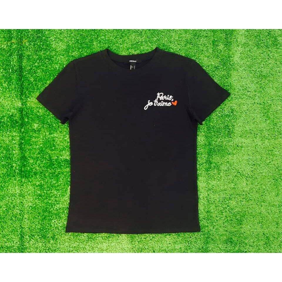 Áo thun form basic  cotton 100% thêu chữ  vnxk