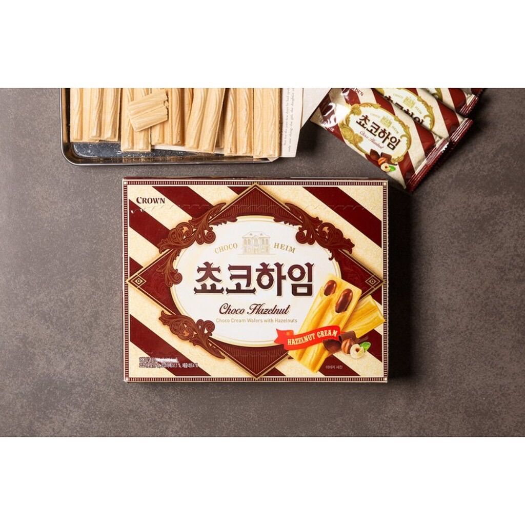 Bánh xốp kẹp socola hàn quốc ngon choco heim 47g 쵸코하임