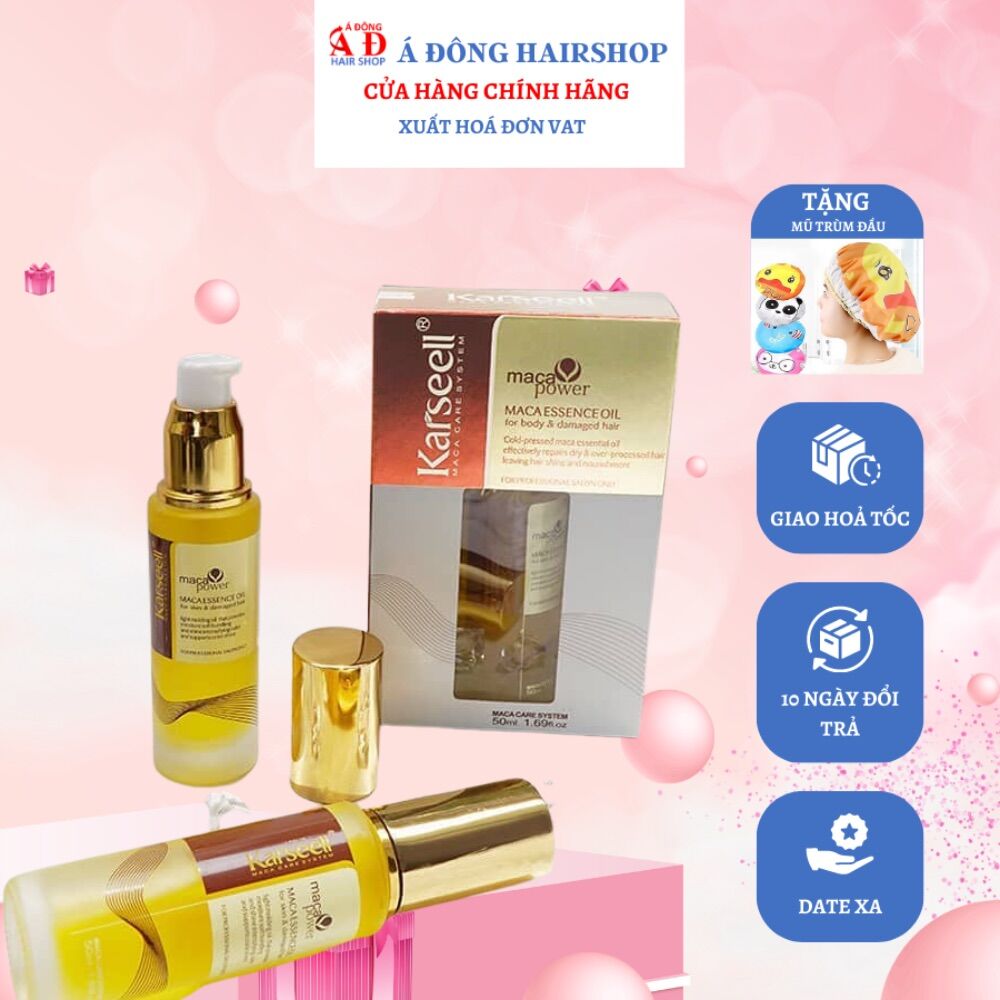 [+Tặng mũ trùm][Chính hãng] TINH DẦU DƯỠNG TÓC CAO CẤP KARSEELL MACA ESSENCE OIL 50ML