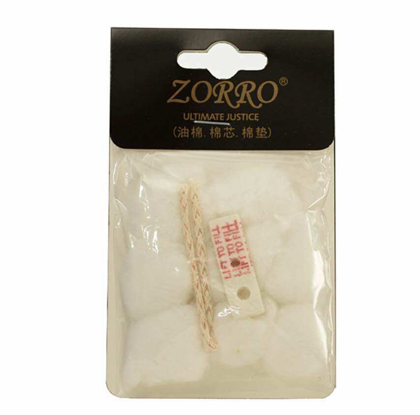 [Loại Tốt] SET Bông Gòn Zorro Thay Cho Bật Lửa Zippo, Zorro và các bật lửa dùng bấc khác
