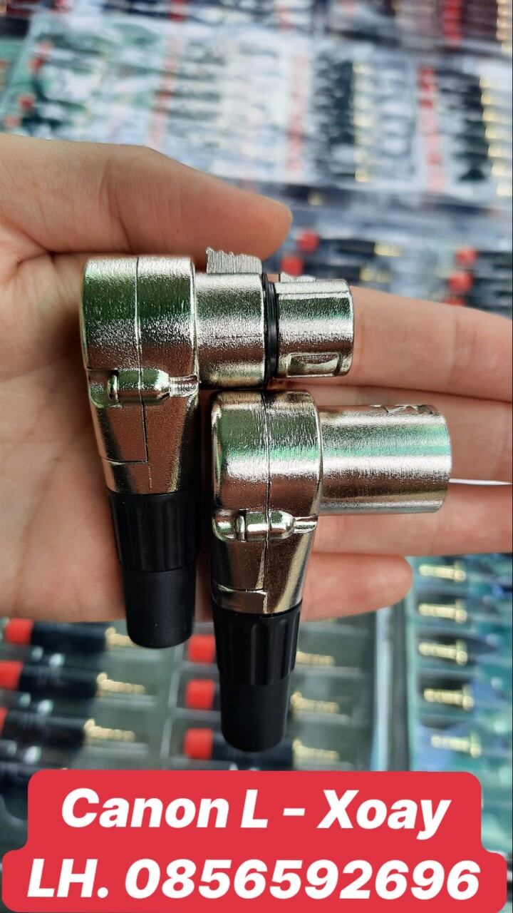 Jack cắm canon L xoay, bộ 2 cặp (2 đực 2 cái)