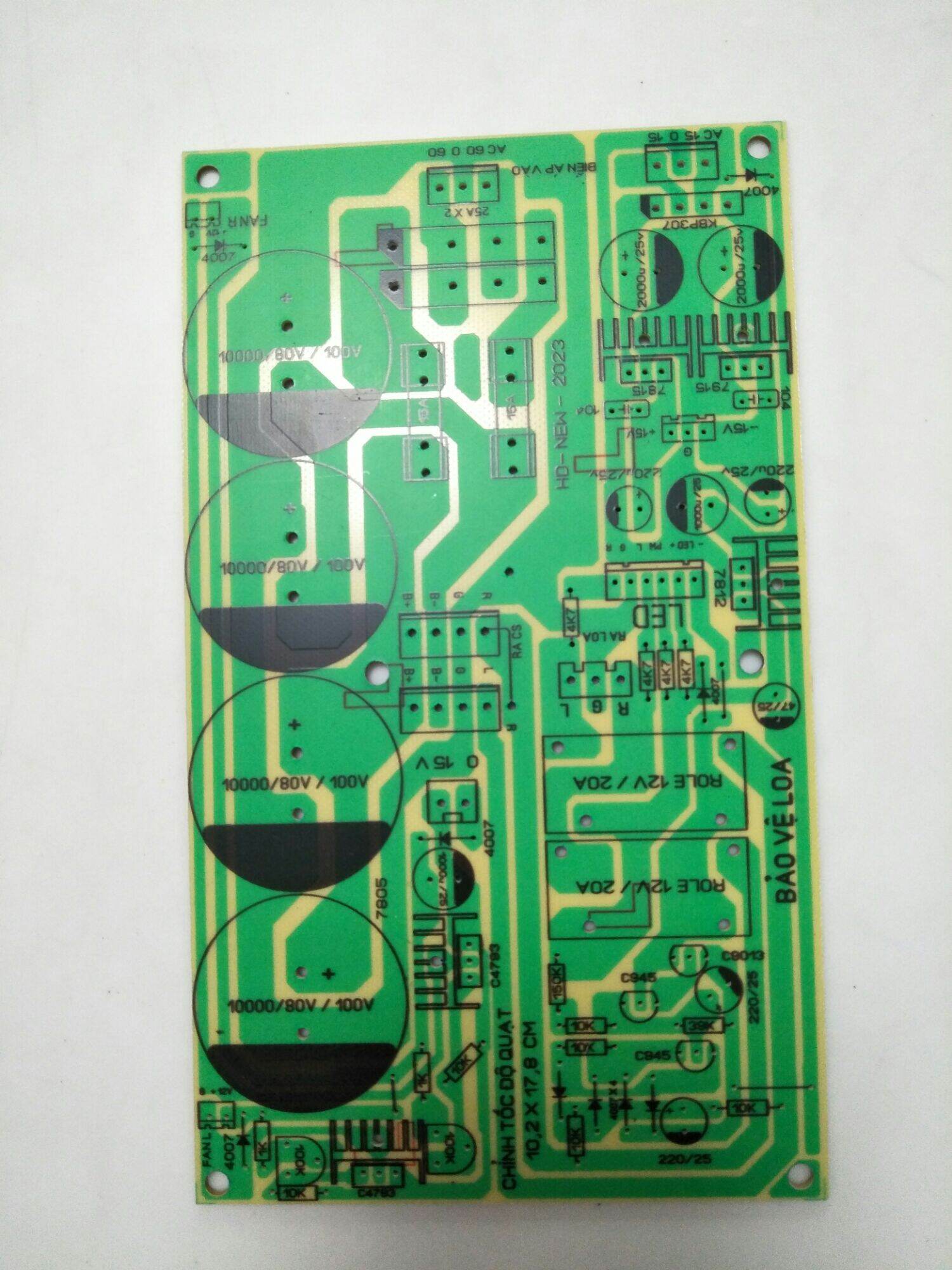 pcb nguồn 4 tụ bo sợi