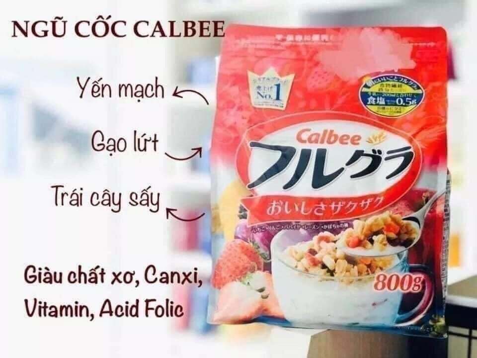 Ngũ cốc calbee Nhật Bản chính hãng đỏ/trắng Date mới