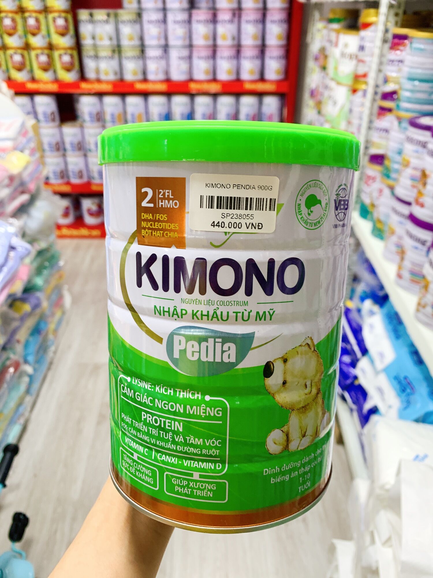 Sữa Kimono Pedia 900g date mới