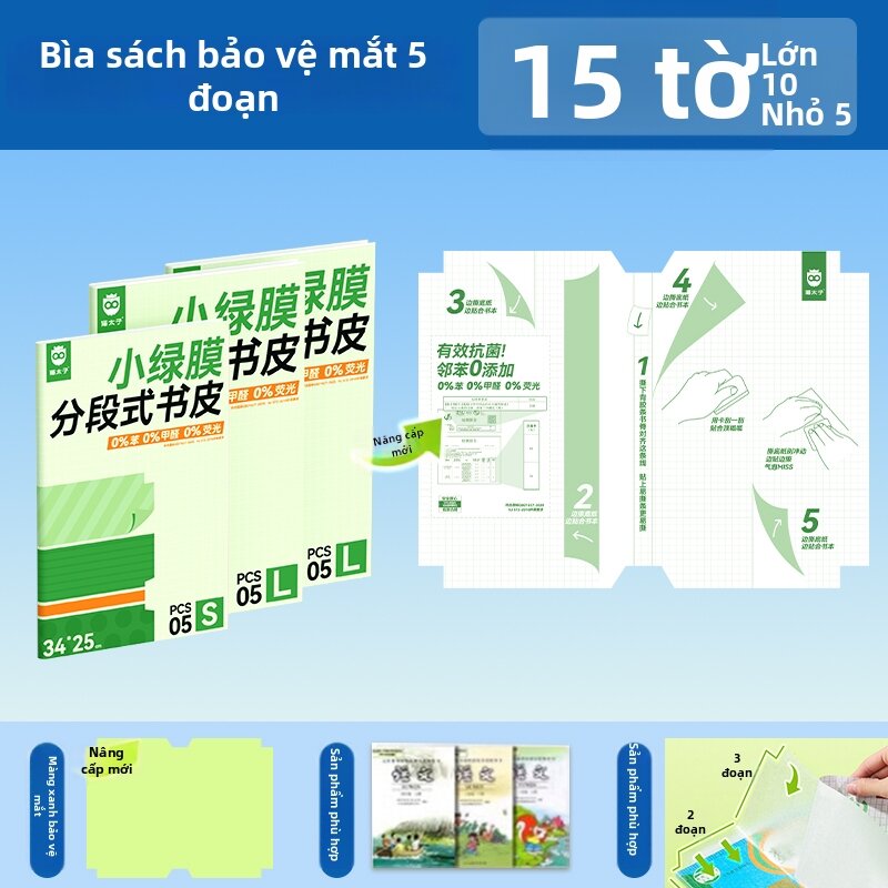 MPRINCE | Bìa Sách Trong Suốt Mờ Tự Dính Chia Đoạn