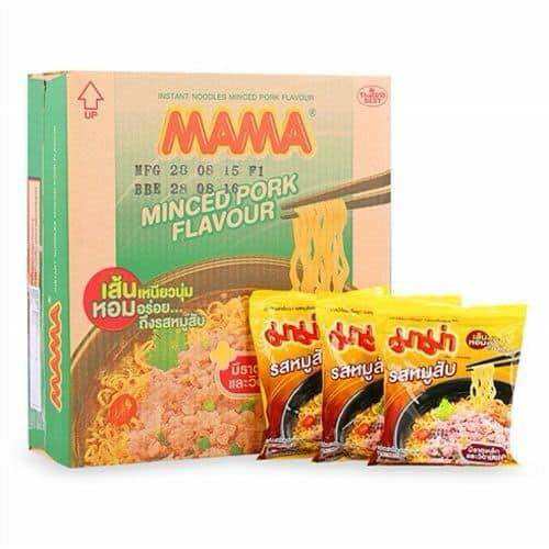 1 Thùng Mì MAMA Vị Thịt Bằm 30 Gói 60G Nội Địa Thái Lan mi khong cay trộn gà nấm phô mai reeva miến ăn