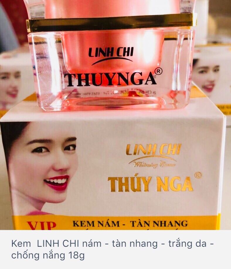 Kem Linh Chi Nám - Tàn Nhang - Trắng Da - Chống Nắng 18G