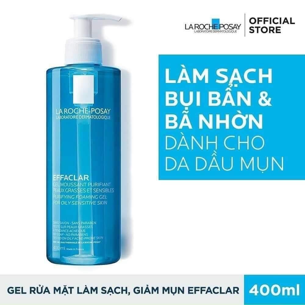 Sửa rửa mặt laroche- posay effaclar purifying foaming gel 400ml