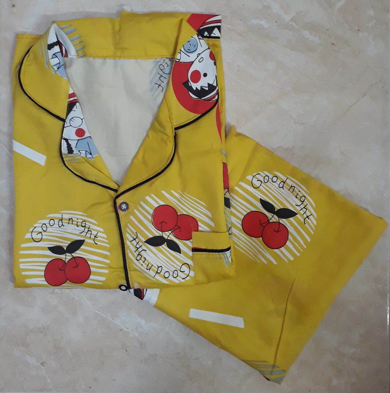 Bộ pizama tay ngắn quần dài 40-60kg mặc ở nhà