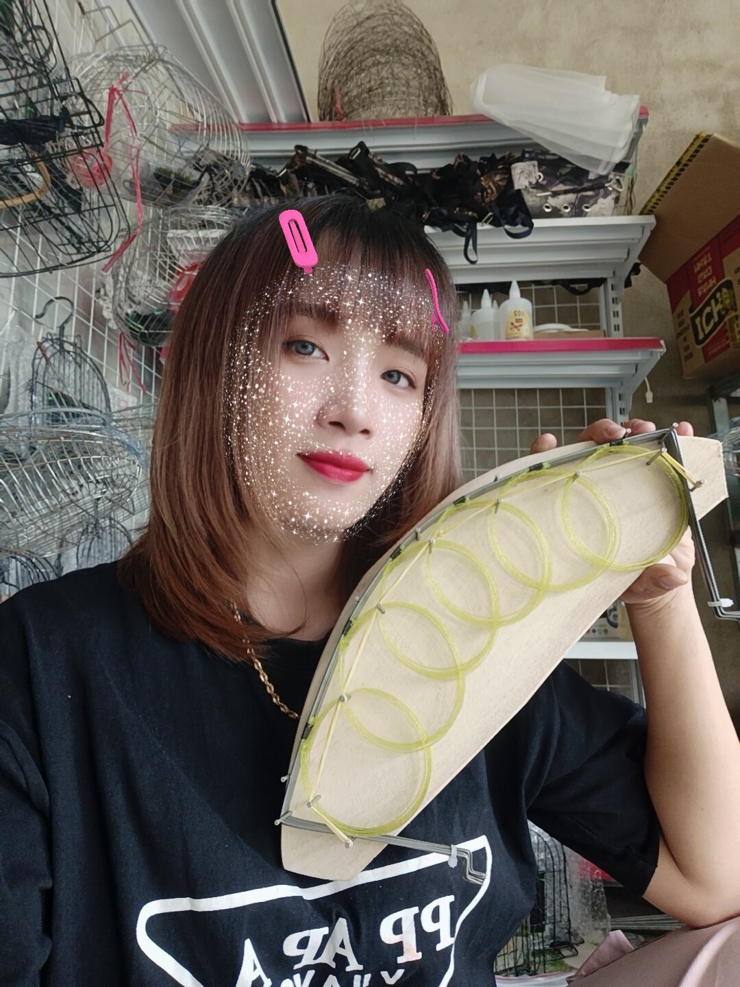 Thòng bẫy chim khướu bồ chao màu xanh 9 khung 6 vòng