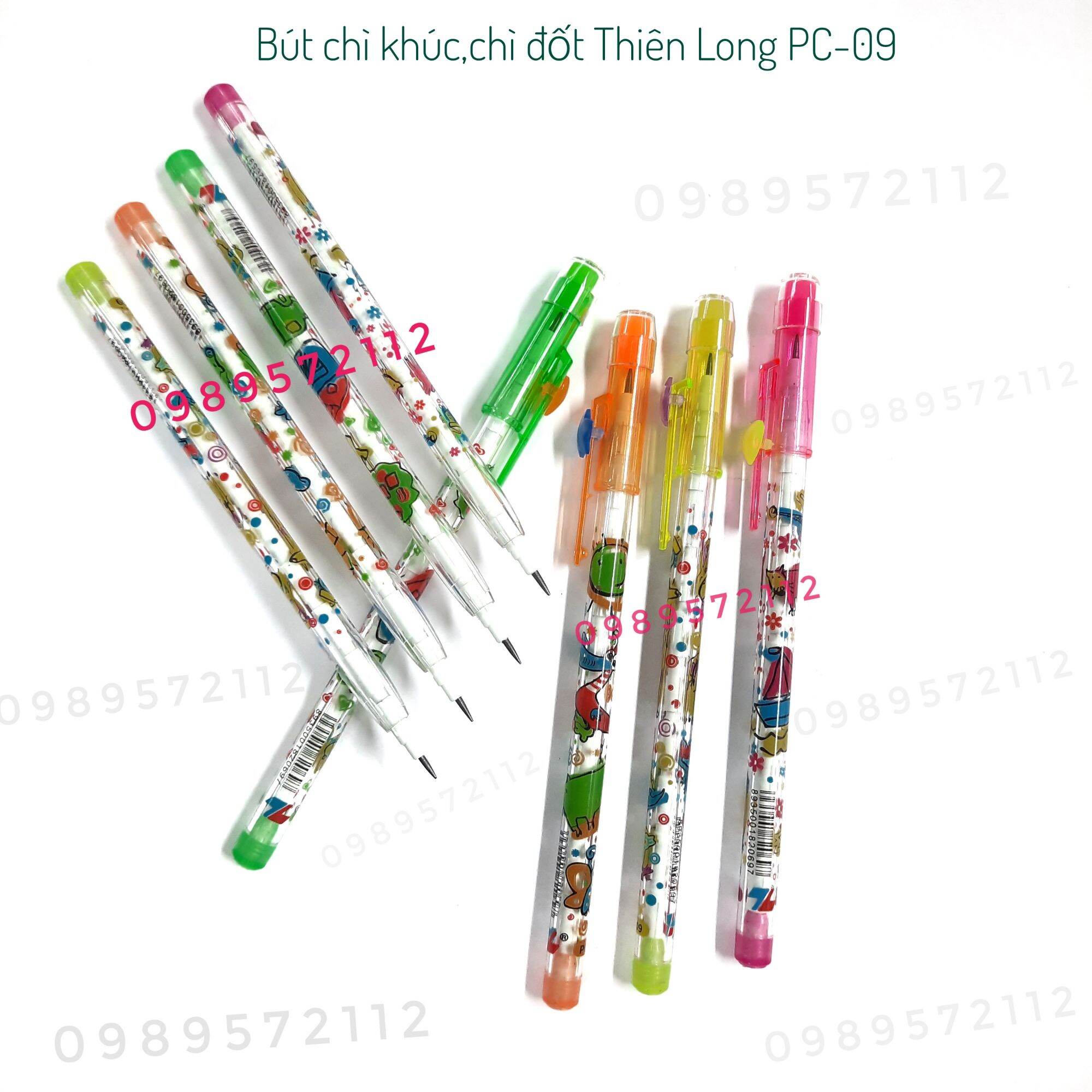 Bút chì khúc thiên long pc-09,chì đốt. .