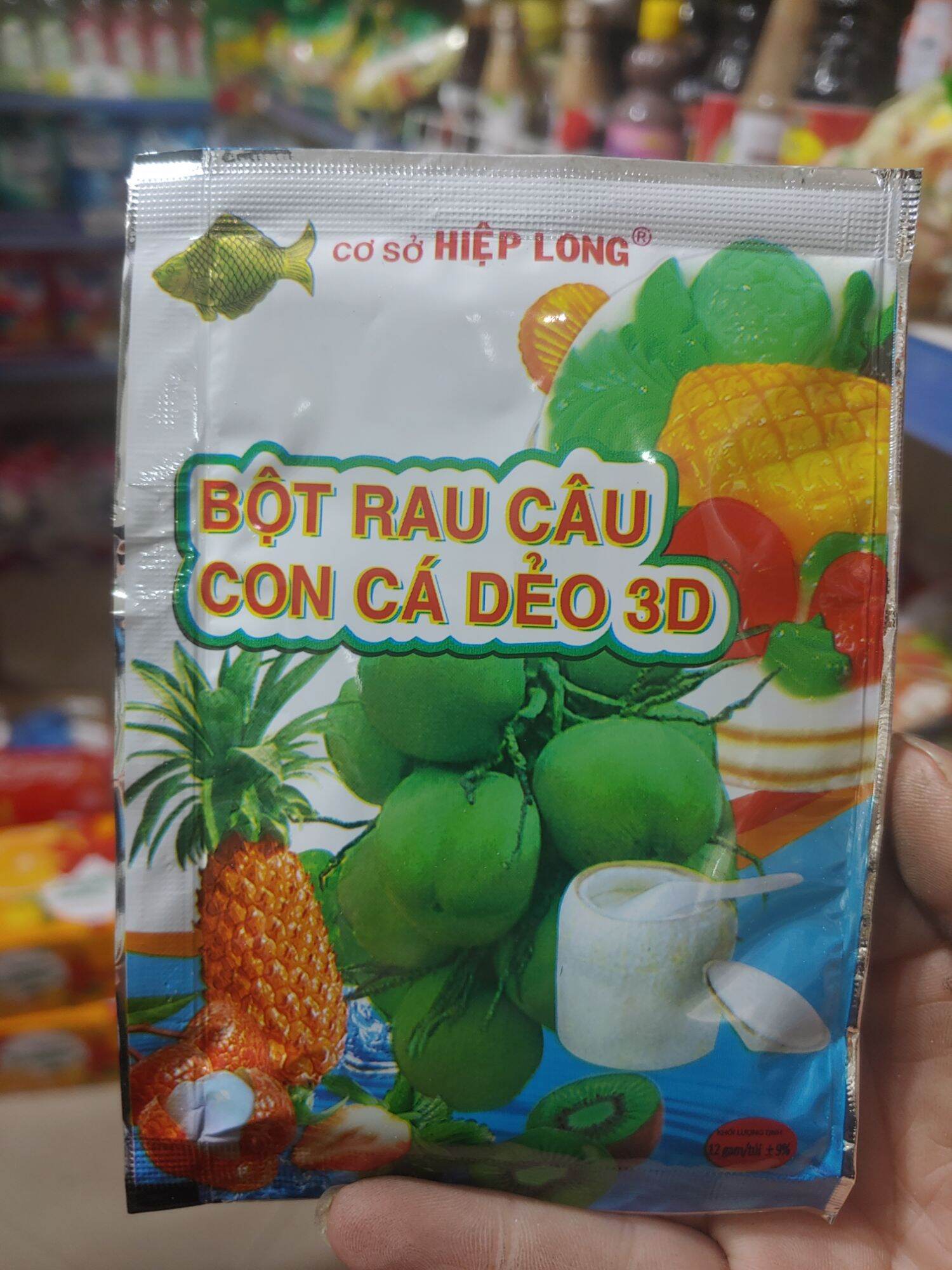 Bột rau câu con cá dẻo 3D