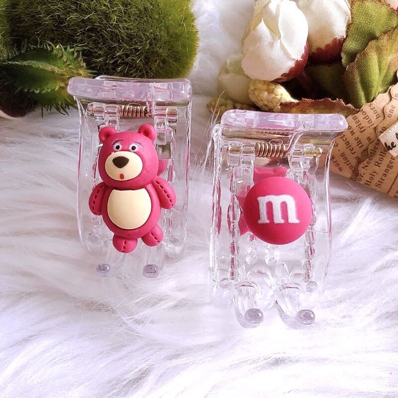 KẸP TÓC CÀNG CUA 3 RĂNG GẤU DÂU LOTSO