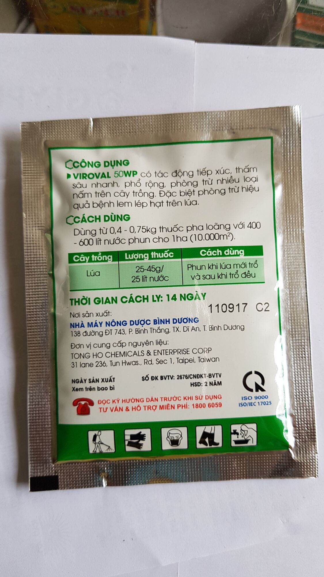Thuốc trừ nấm VIROVAL 10gr