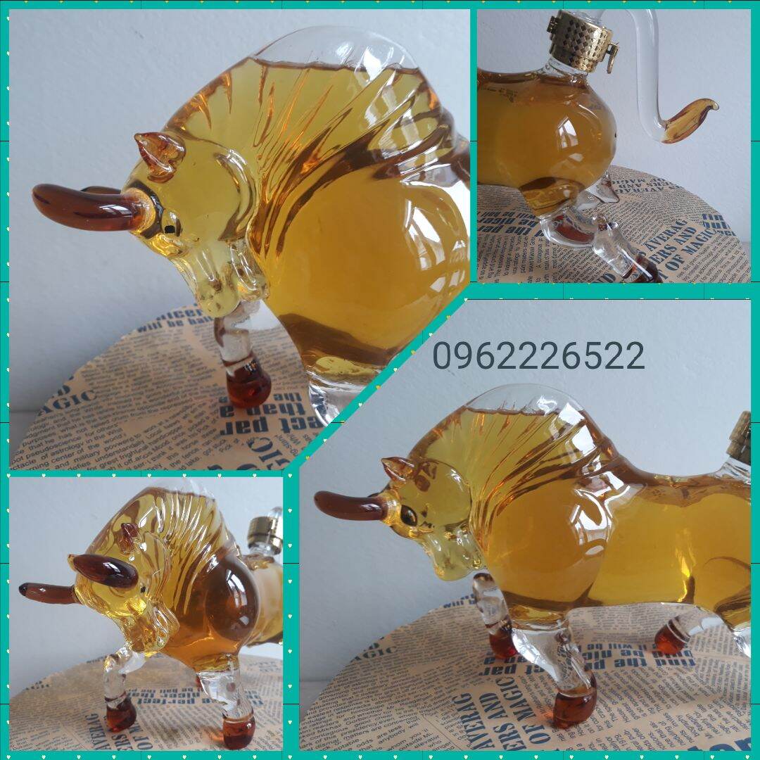 Vỏ bình đựng rượu hình con trâu
