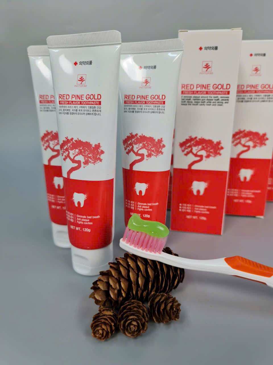 Kem đánh răng tinh dầu thông đỏ red pine gold