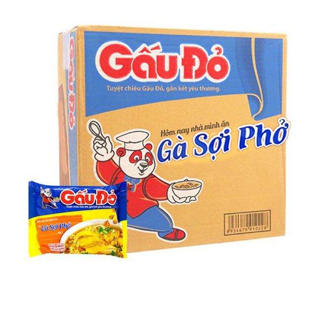 Thùng 30 gói mì gấu đỏ 30×60gr
