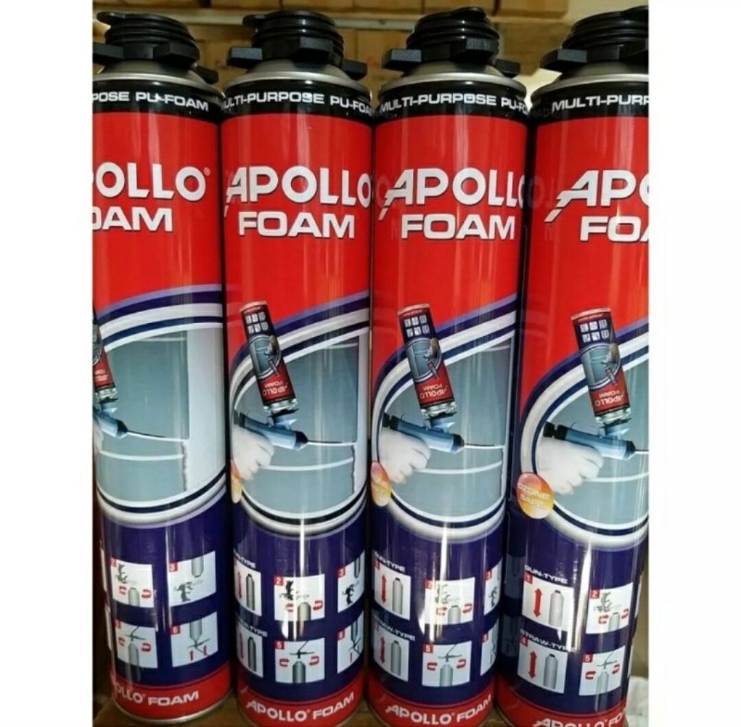 Keo bọt nở Apolo Foam 750ml chính hãng, thương hiệu kết hợp bởi Mỹ, Nhật Bản, Singapore