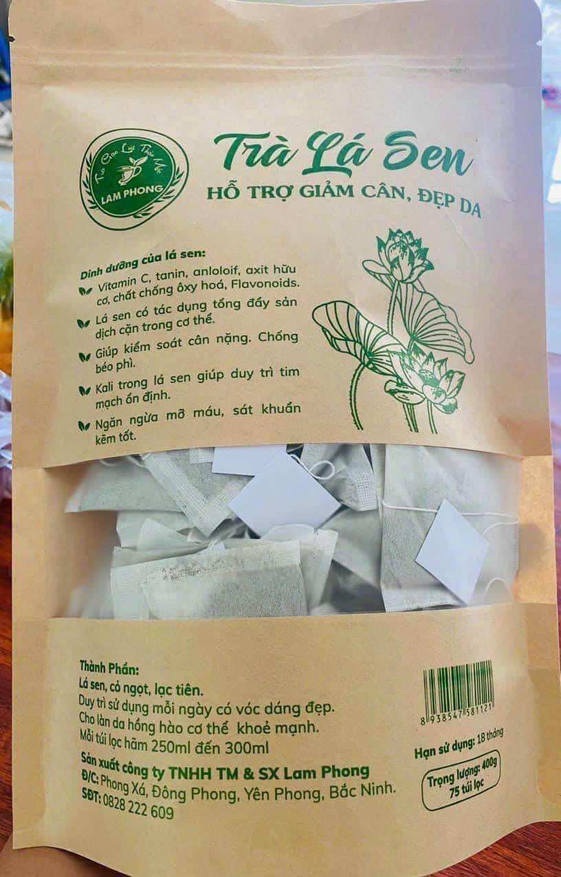 Trà lá sen túi lọc lam phong