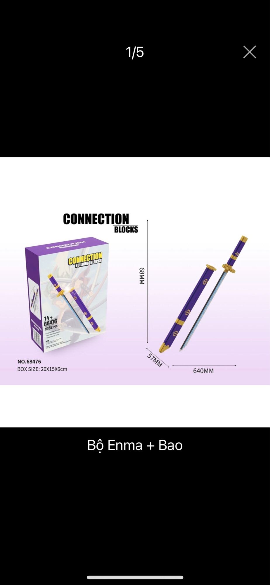 Lego mô hình kiếm đồ chơi lắp ráp Lego Zoro trong One Piece, Kimetsu no yaiba đồ chơi lắp ráp rèn luyện trí thông minh