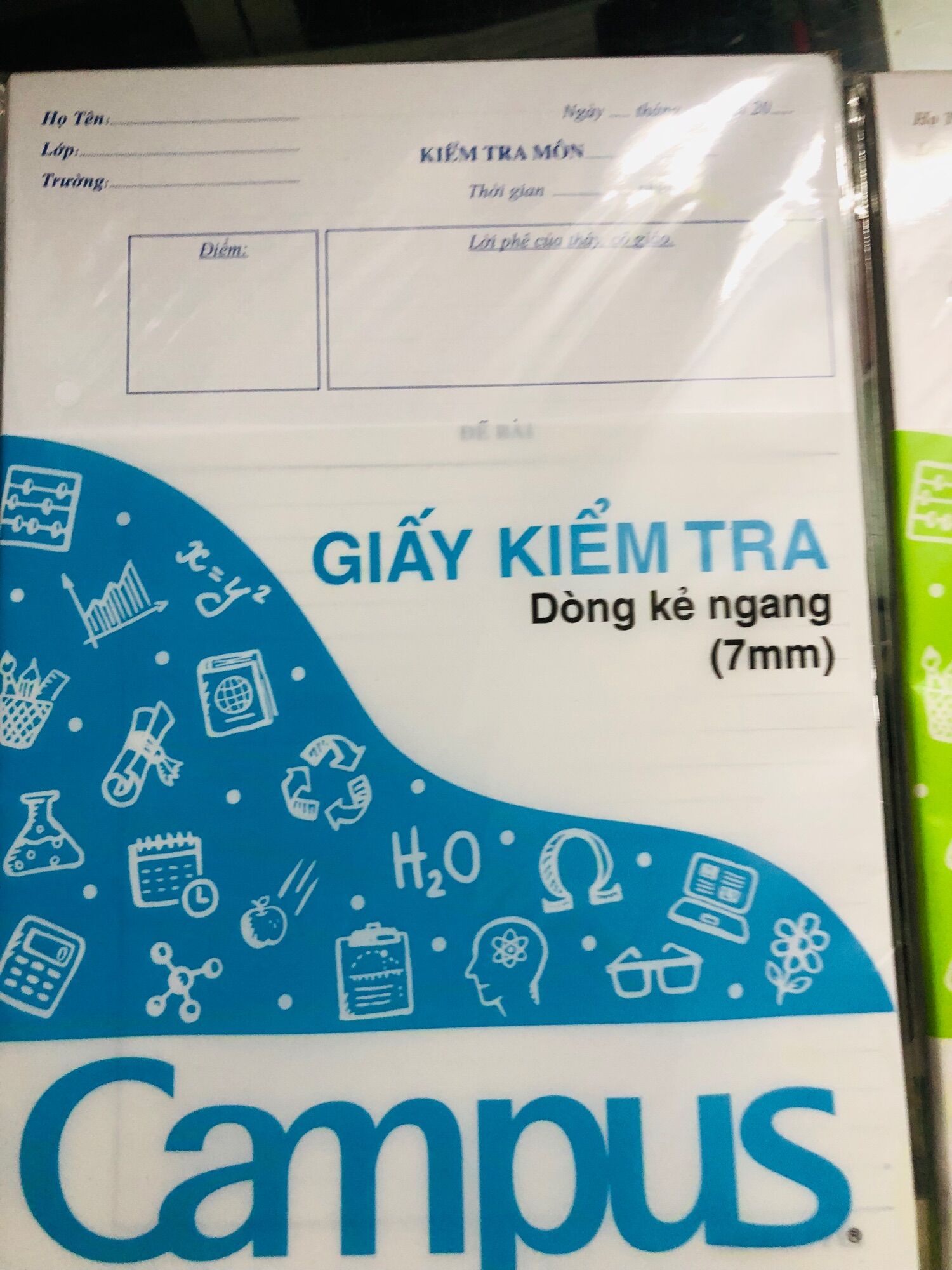 Giấy kiểm tra Campus- giấy kẻ ngang