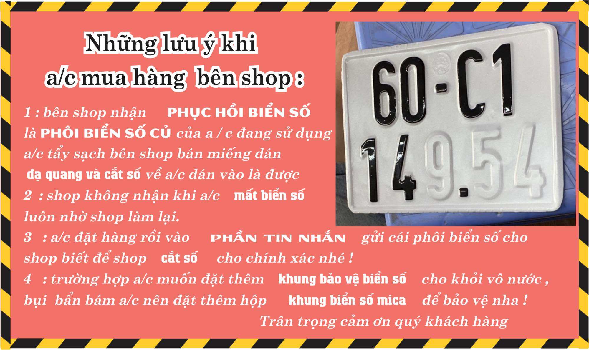 Miếng dán và số phục hồi biển số xe củ thành mới