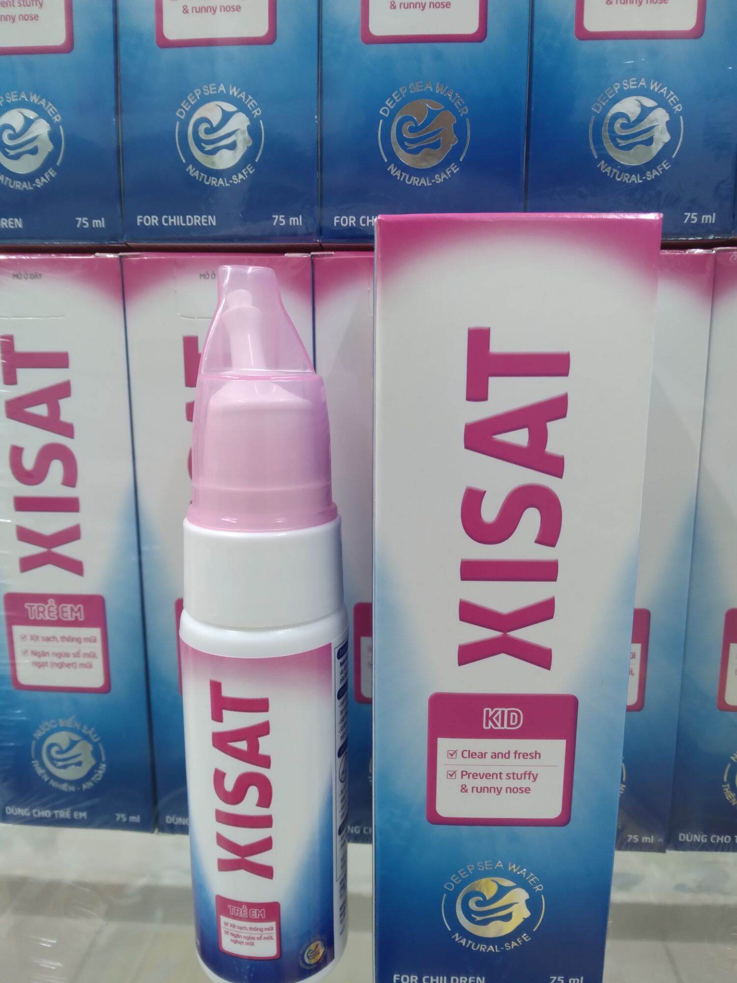 Nước biển sâu xịt mũi Xisat trẻ em chai 75ml