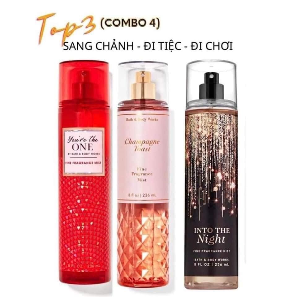 Xịt thơm toàn thân body mist Bath And Body Works Nội Địa Trung 236ml
