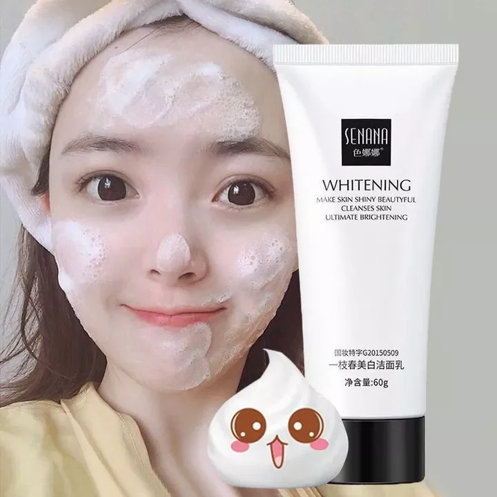Sửa rửa mặt trắng sáng da Kiềm dầu Senana 60gr hàng nội địa Trung