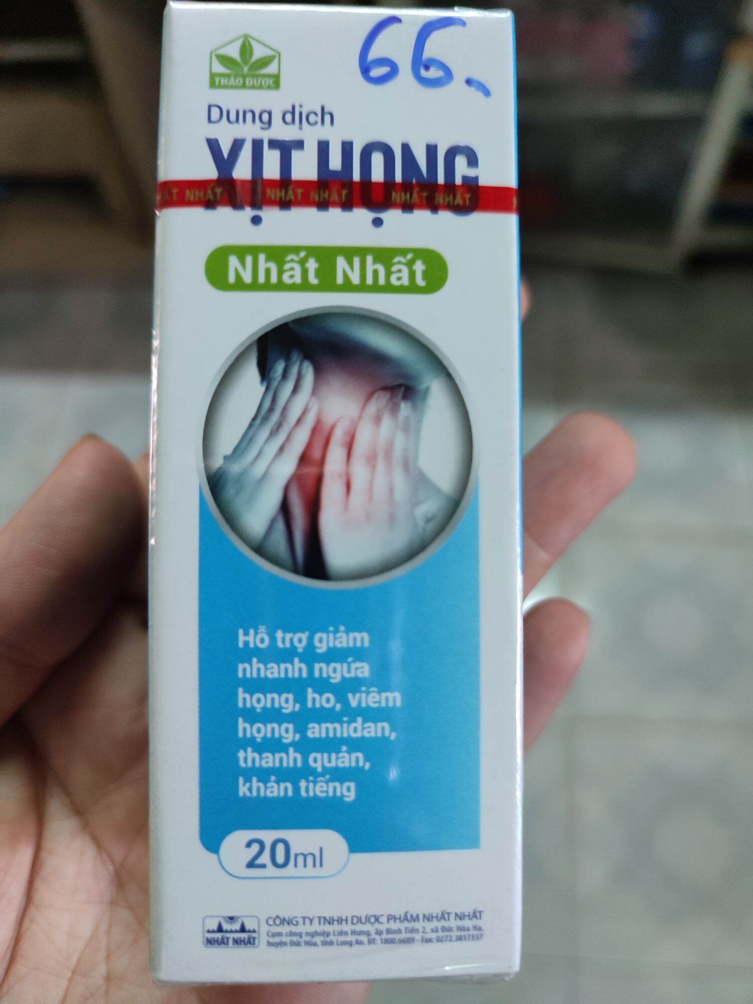 Dung dịch xịt họng Nhất Nhất chai 20ml