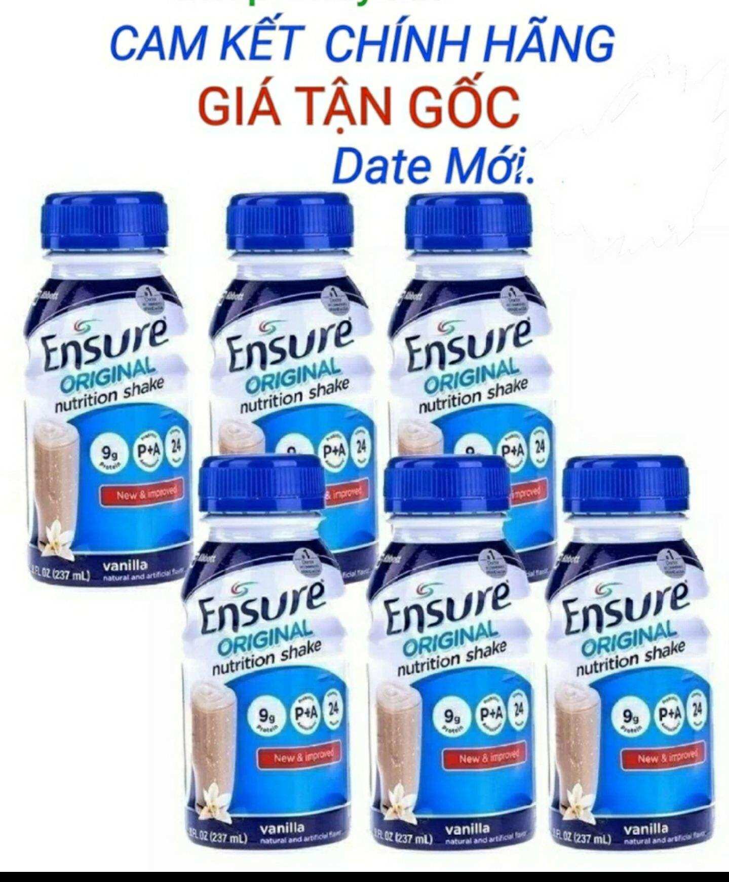 Combo 6 chai sữa Ensure hương vani 237ml date mới