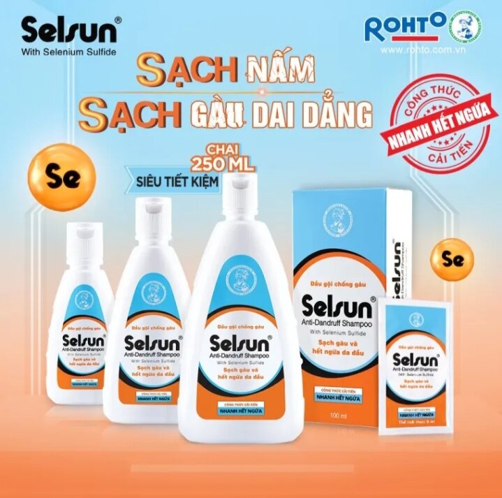 Dầu gội chống gàu Selsun - sạch gàu, hết ngứa da đầu