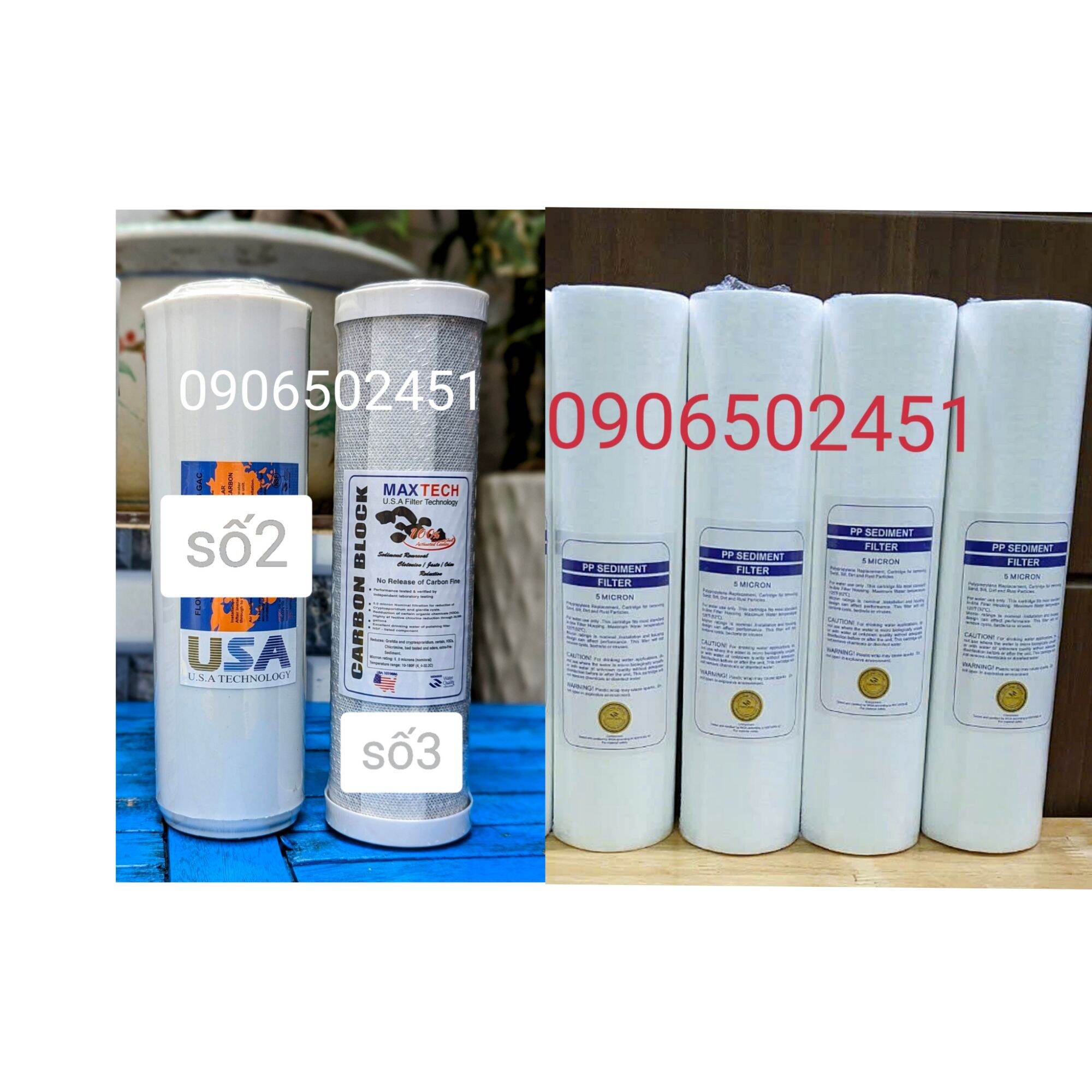 [HCM]Bộ 5 lõi lọc nước Ro gia đình ( Có dùng điện và không dùng điện) gồm 3 lõi 1, 1 lõi 2 và 1 lõi 3