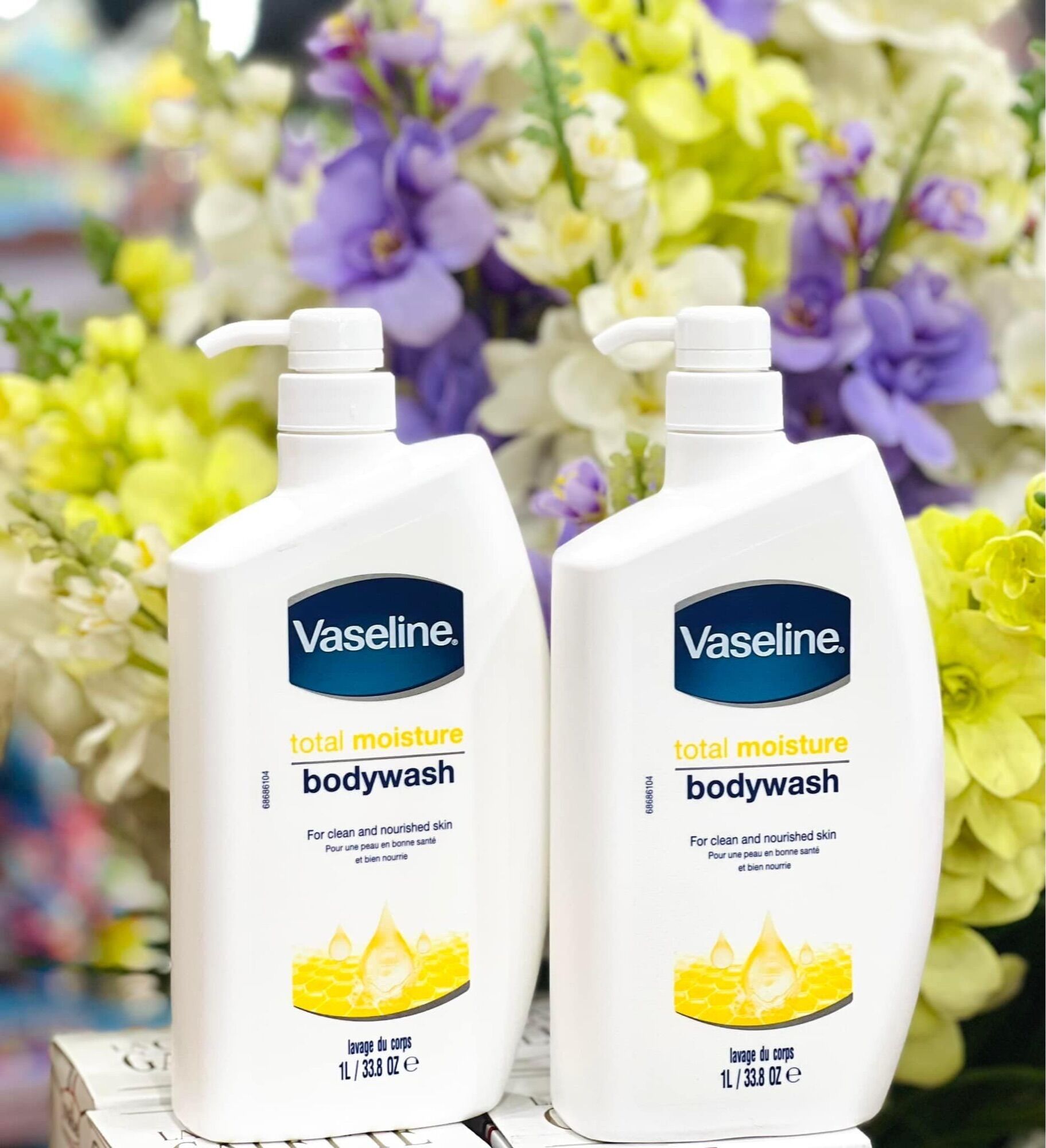 Sữa Tắm Dưỡng Ẩm Vaseline Total Moisture 1000ml USA - Sữa Tắm Vaseline Dưỡng Ẩm làm trắng da 650ml