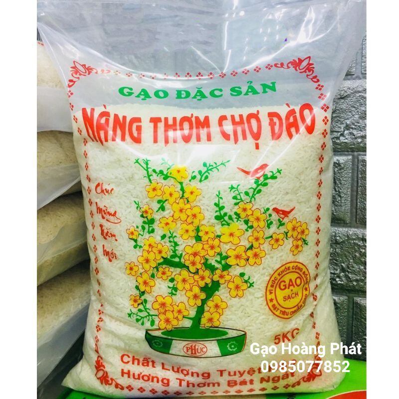 Gạo Nàng Thơm Chợ Đào Túi 5kg - Dẻo mềm,thơm ngọt cơm.