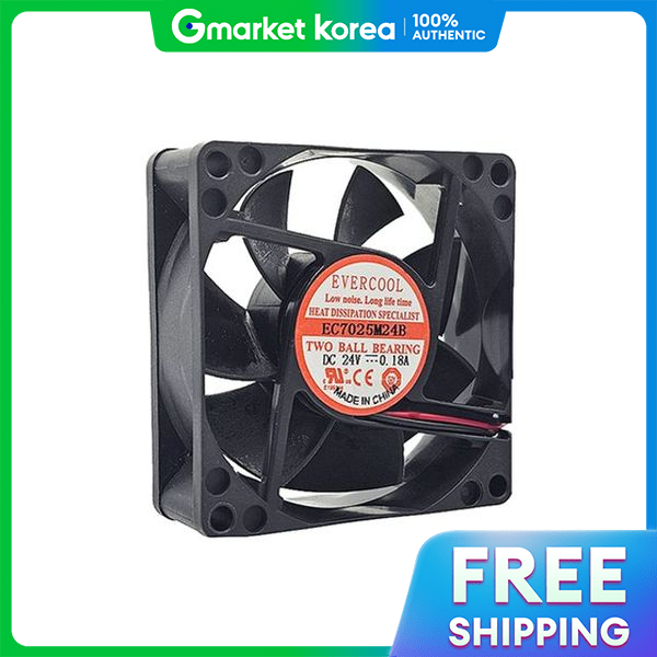 Evercool Dc 24V 70mm Case Fan Cooler 2-Pin Ec7025M24B-2P 70mm Cooler System Cooler Giá 672,000 Đồng*Miễn phí vận chuyển