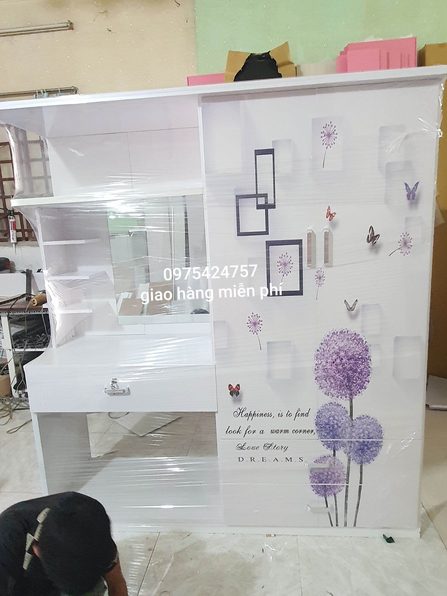 Tủ liền bàn trang điểm nhựa đài loan